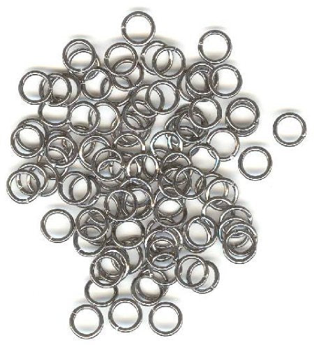 100 7mm Gunmetal Jump Rings