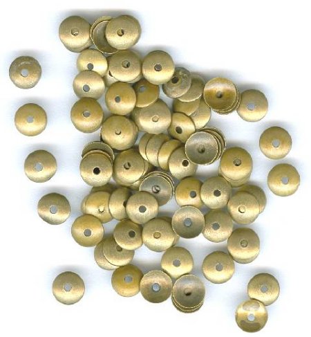100 4mm Plain Antique Gold Bead Caps