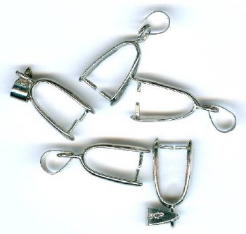 5 23mm Rhodium Pinch Bails