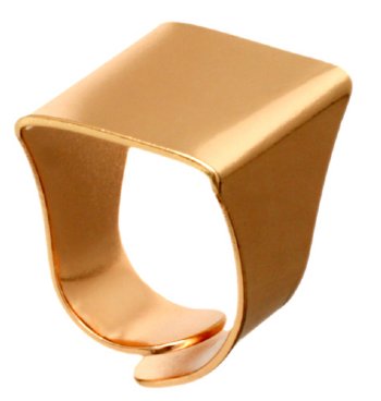 1 20x 18mm Flat Gold Adjustable Finger Ring