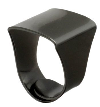 1 20x 18mm Flat Gunmetal Adjustable Finger Ring