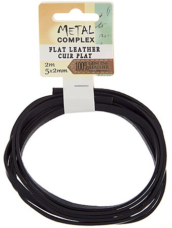 2m of 5x2mm Dark Purple Flat Leather Lacing by Metal Complex