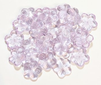 25 5x16mm Transparent Alexandrite Cupped Flower Beads