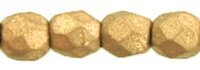 100 2mm Pale Bronze Gold Faceted Glass Beads