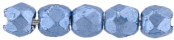 100, 2mm Saturated Metallic Little Boy Blue Faceted Beads