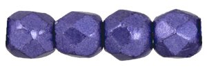 100, 2mm Saturated Metallic Ultra Violet Faceted Beads