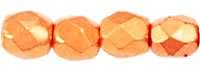 50 3mm Copper Plated Faceted Glass Beads