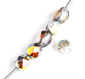 100 3mm Crystal Marea Faceted Glass Beads