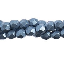100 3mm Little Blue Boy Saturated Metallic Faceted Beads
