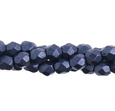 100 3mm Ultra Violet Saturated Metallic Faceted Beads