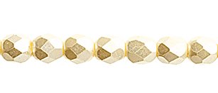 45, 4mm Pastel Pearl Cream Czech Fire Polish Beads