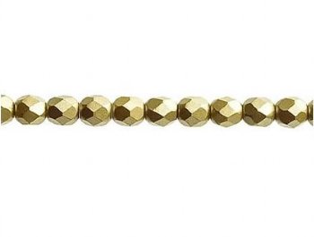 45, 4mm Pastel Pearl Khaki Czech Fire Polish Beads