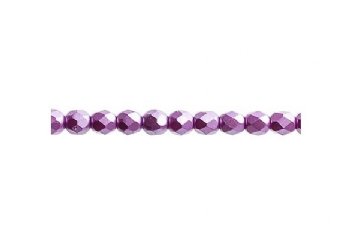 45, 4mm Pastel Pearl Violet Czech Fire Polish Beads