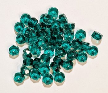 50 3x6mm Faceted Emerald Rondelle Beads