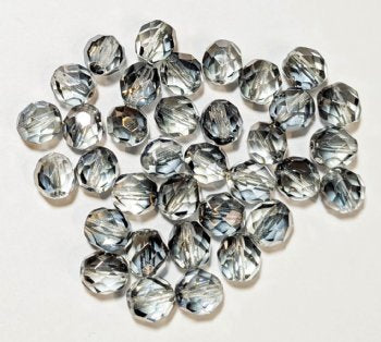25 8mm Faceted Crystal Valentinit Firepolish Beads