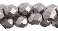 25 8mm Almost Mauve Saturated Metallic Faceted Beads