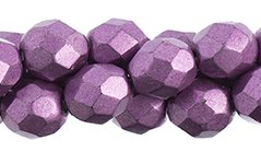 25 8mm Spring Crocus Saturated Metallic Faceted Beads