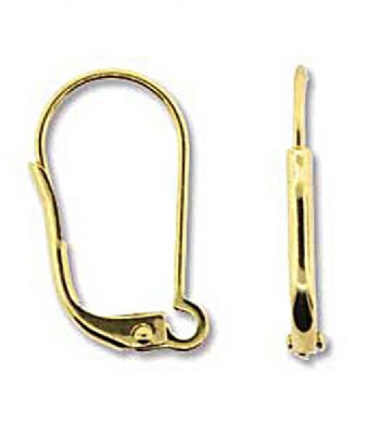 5 Pairs of 16.5x10.5mm Gold Plated Interchangeable Lever-back Earrings