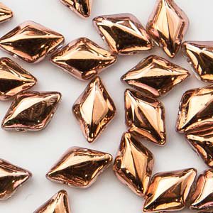10 Grams of Crystal Capri GemDuo Glass Beads