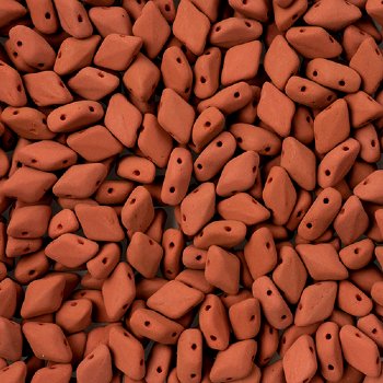 10 Grams of Matte Velvet Brick GemDuo Glass Beads