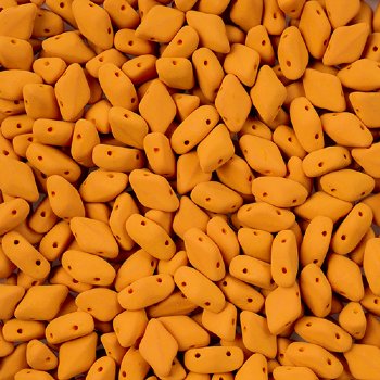 10 Grams of Matte Velvet Mustard GemDuo Glass Beads