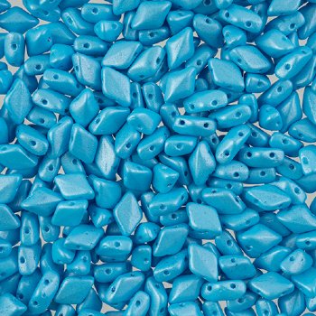 10 Grams of Pearl Shine Aqua GemDuo Glass Beads