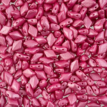 10 Grams of Pearl Shine Light Fuchsia GemDuo Glass Beads