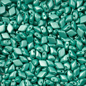 10 Grams of Pearl Shine Light Green GemDuo Glass Beads