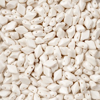 10 Grams of Pearl Shine White GemDuo Glass Beads