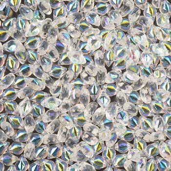 10 Grams of Transparent Crystal AB GemDuo Glass Beads