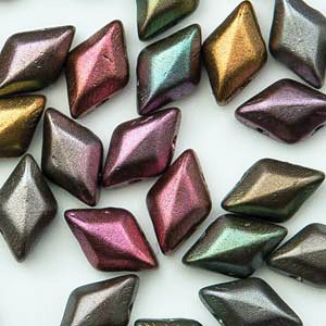 10 Grams of Crystal Violet Rainbow GemDuo Glass Beads