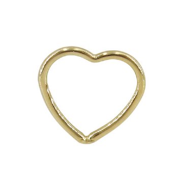 GF4010 1, 10x10mm Gold Filled Heart Ring / Charm