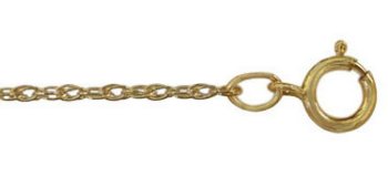 18 inch, 1mm, 14kt Gold Filled Rope Chain