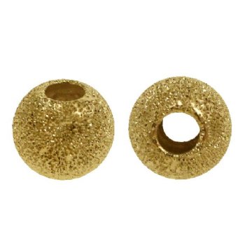 GF4761 1, 6mm Round Gold Filled Stardust Bead