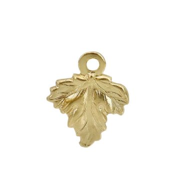 GF049 1, 9.6x7.6mm Gold Filled Leaf Charm / Pendant