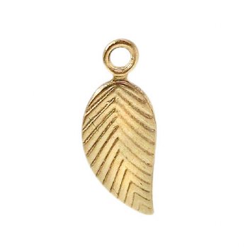 GF4003 1, 10x5mm Gold Filled Leaf Charm / Pendant