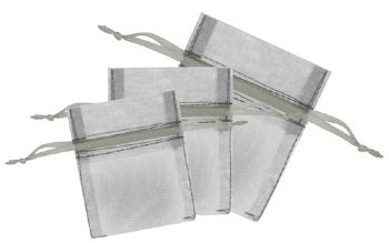 Dazzle-It! 12 Piece Silver Sheer Gift Bag Set - S, M, & L