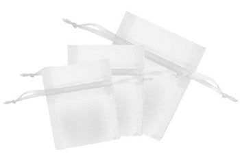 Dazzle-It! 12 Piece White Sheer Gift Bag Set - S, M, & L
