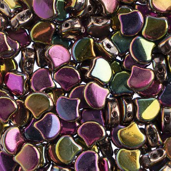 10 Grams 7.5mm Crystal Full Vitex Czech Glass Ginko Leaf Beads