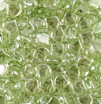 10 Grams 7.5mm Transparent Crystal Green Lustre Czech Glass Ginko Leaf Bead