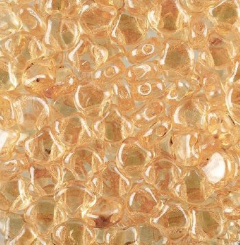 10 Grams 7.5mm Transparent Crystal Orange Lustre Czech Glass Ginko Leaf Beads
