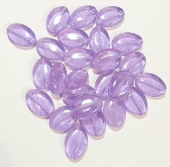 25 16x11mm Flat Oval Marble Crystal Violet