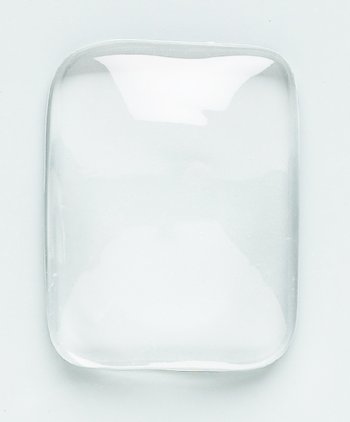 1, 24x18mm Clear Unfoiled Rectangle Glass Cabochon