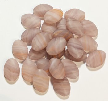 25 16x11mm Flat Oval Matte Marble Red Brown Pink
