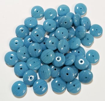 50 3.5x9mm Aqua Marble Rondelle Beads
