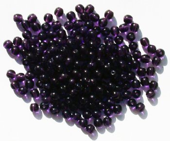100 4mm Transparent Tanzanite Round Glass Beads