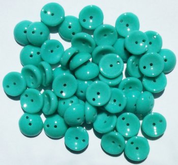 50 4x8mm Opaque Turquoise Glass Piggy Beads