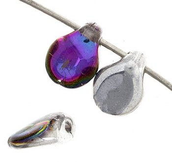 69, 5x7mm Crystal Labrador Half Coat Pip Beads