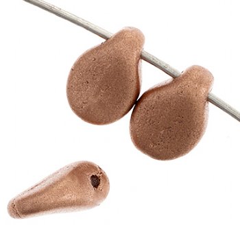 69, 5x7mm Metallic Copper Glass Pip Beads