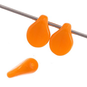 69, 5x7mm Orange Alabaster Pip Beads